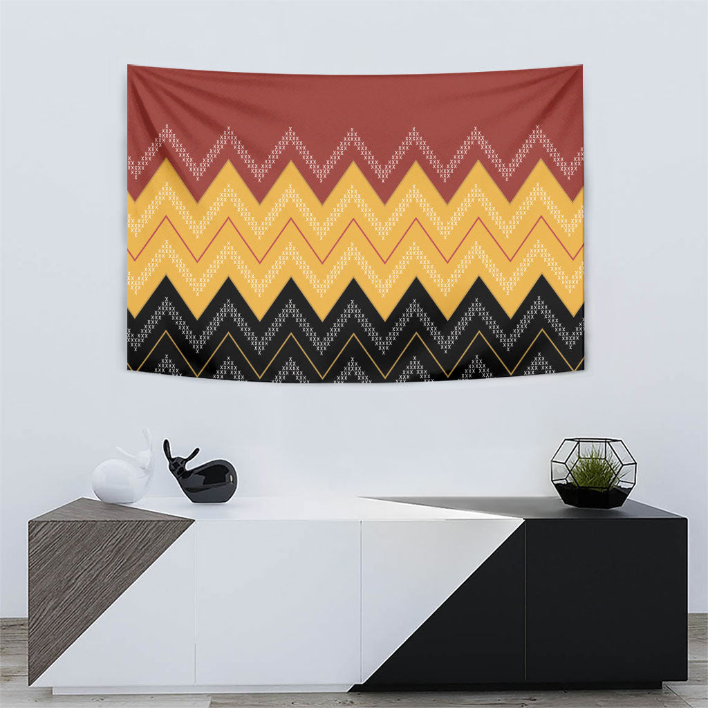 Kaokao Maori Tukutuku Inspired New Zealand Tapestry