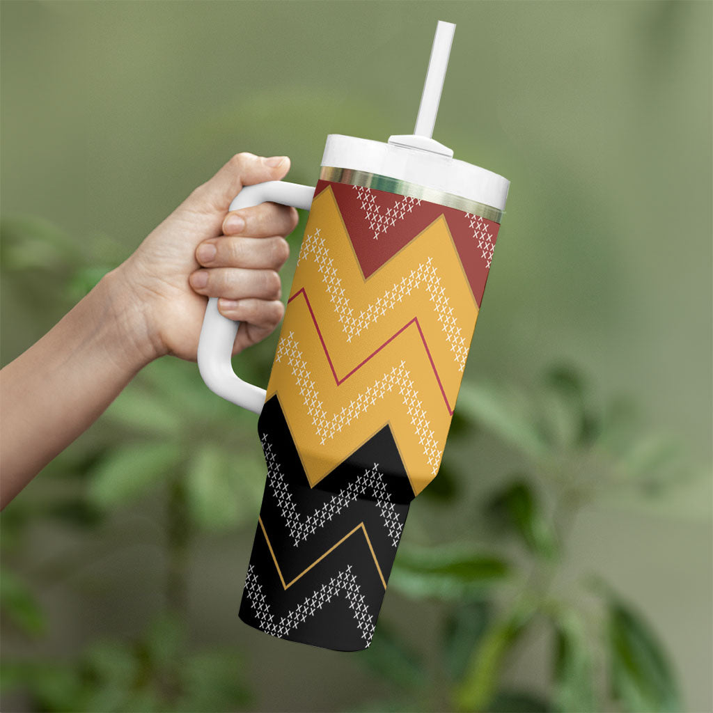 Kaokao Maori Tukutuku Inspired New Zealand Tumbler With Handle