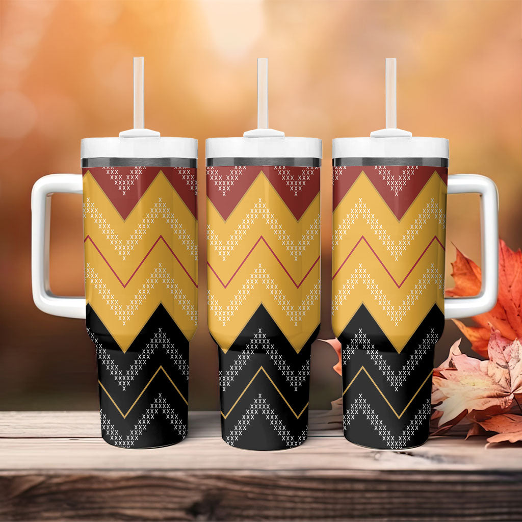 Kaokao Maori Tukutuku Inspired New Zealand Tumbler With Handle