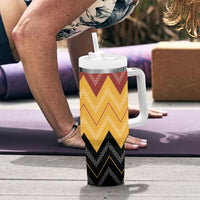 Kaokao Maori Tukutuku Inspired New Zealand Tumbler With Handle