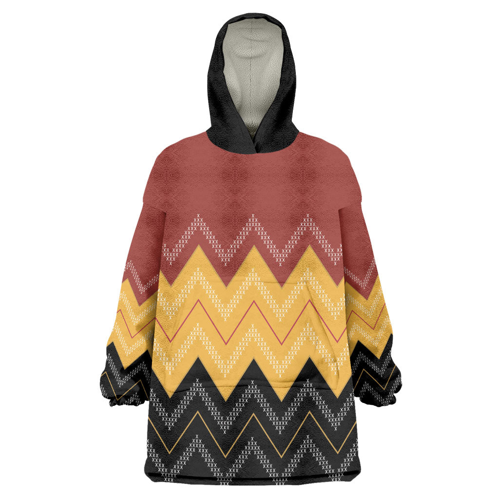 Kaokao Maori Tukutuku Inspired New Zealand Wearable Blanket Hoodie