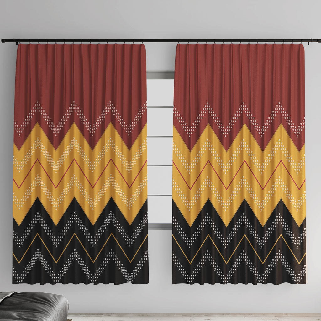 Kaokao Maori Tukutuku Inspired New Zealand Window Curtain
