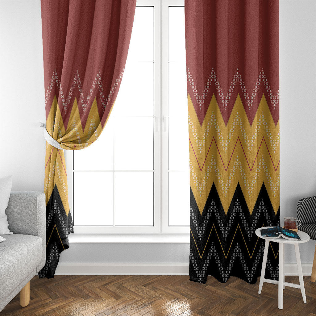 Kaokao Maori Tukutuku Inspired New Zealand Window Curtain