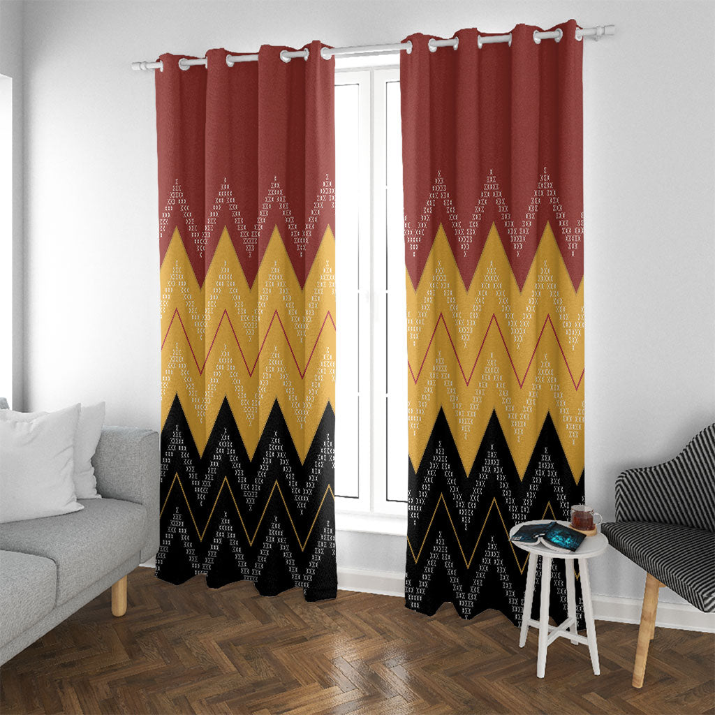 Kaokao Maori Tukutuku Inspired New Zealand Window Curtain