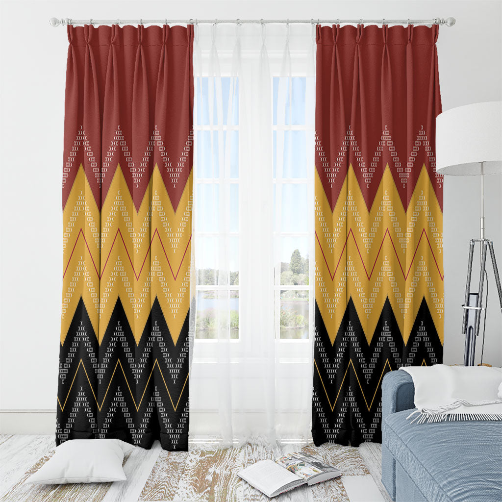 Kaokao Maori Tukutuku Inspired New Zealand Window Curtain