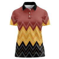 Kaokao Maori Tukutuku Inspired New Zealand Women Polo Shirt