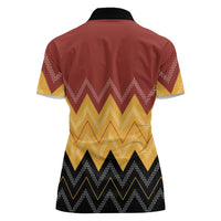 Kaokao Maori Tukutuku Inspired New Zealand Women Polo Shirt
