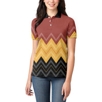 Kaokao Maori Tukutuku Inspired New Zealand Women Polo Shirt