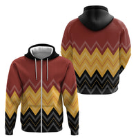 Kaokao Maori Tukutuku Inspired New Zealand Zip Hoodie