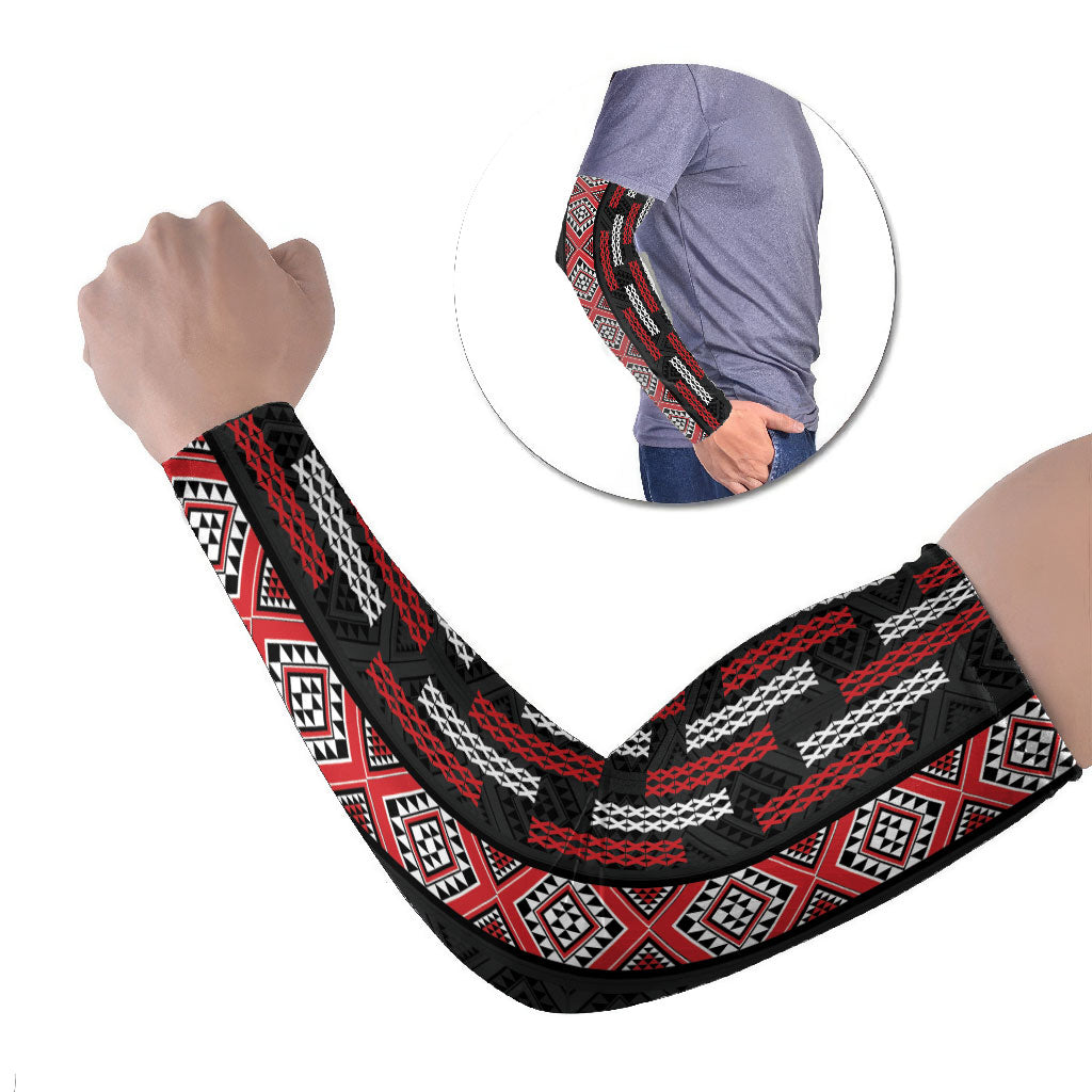 Roimata Toroa Maori Taniko Inspired New Zealand Arm Sleeves