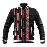 Roimata Toroa Maori Taniko Inspired New Zealand Baseball Jacket