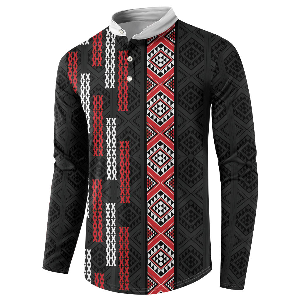 Roimata Toroa Maori Taniko Inspired New Zealand Button Sweatshirt