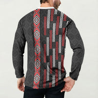 Roimata Toroa Maori Taniko Inspired New Zealand Button Sweatshirt
