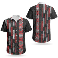 Roimata Toroa Maori Taniko Inspired New Zealand Couples Matching Short Sleeve Bodycon Dress and Hawaiian Shirt