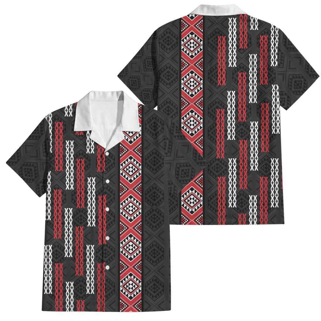 Roimata Toroa Maori Taniko Inspired New Zealand Family Matching Off Shoulder Maxi Dress and Hawaiian Shirt