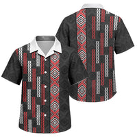 Roimata Toroa Maori Taniko Inspired New Zealand Family Matching Off Shoulder Short Dress and Hawaiian Shirt