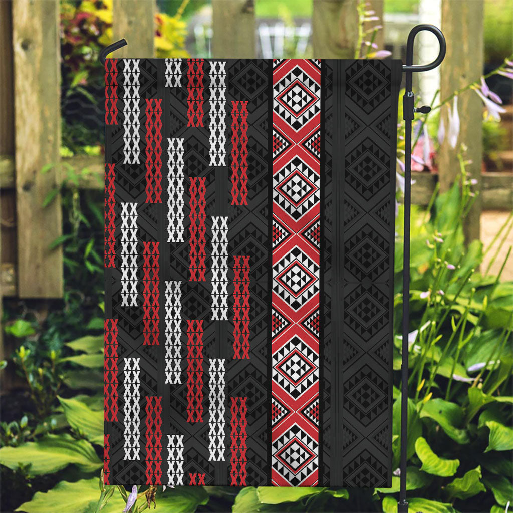 Roimata Toroa Maori Taniko Inspired New Zealand Garden Flag