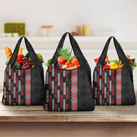 Roimata Toroa Maori Taniko Inspired New Zealand Grocery Bag