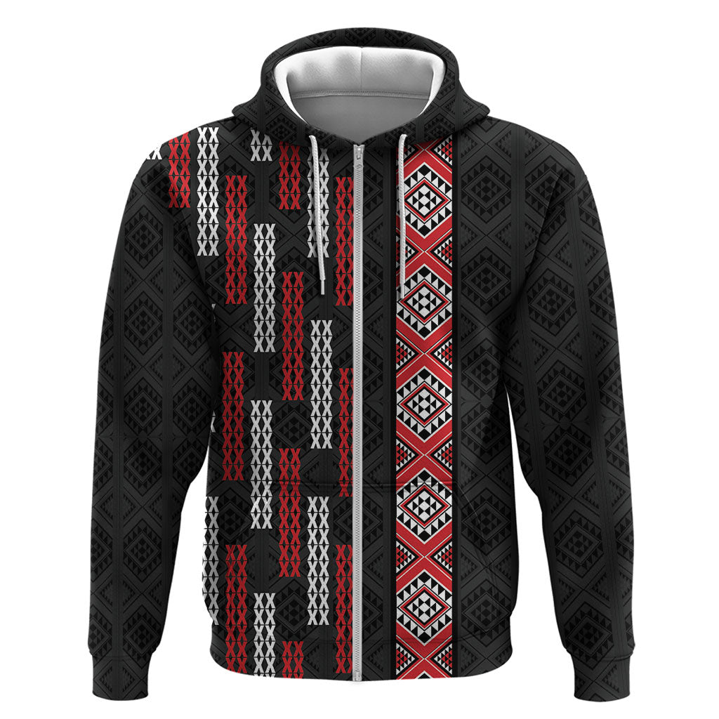 Roimata Toroa Maori Taniko Inspired New Zealand Hoodie