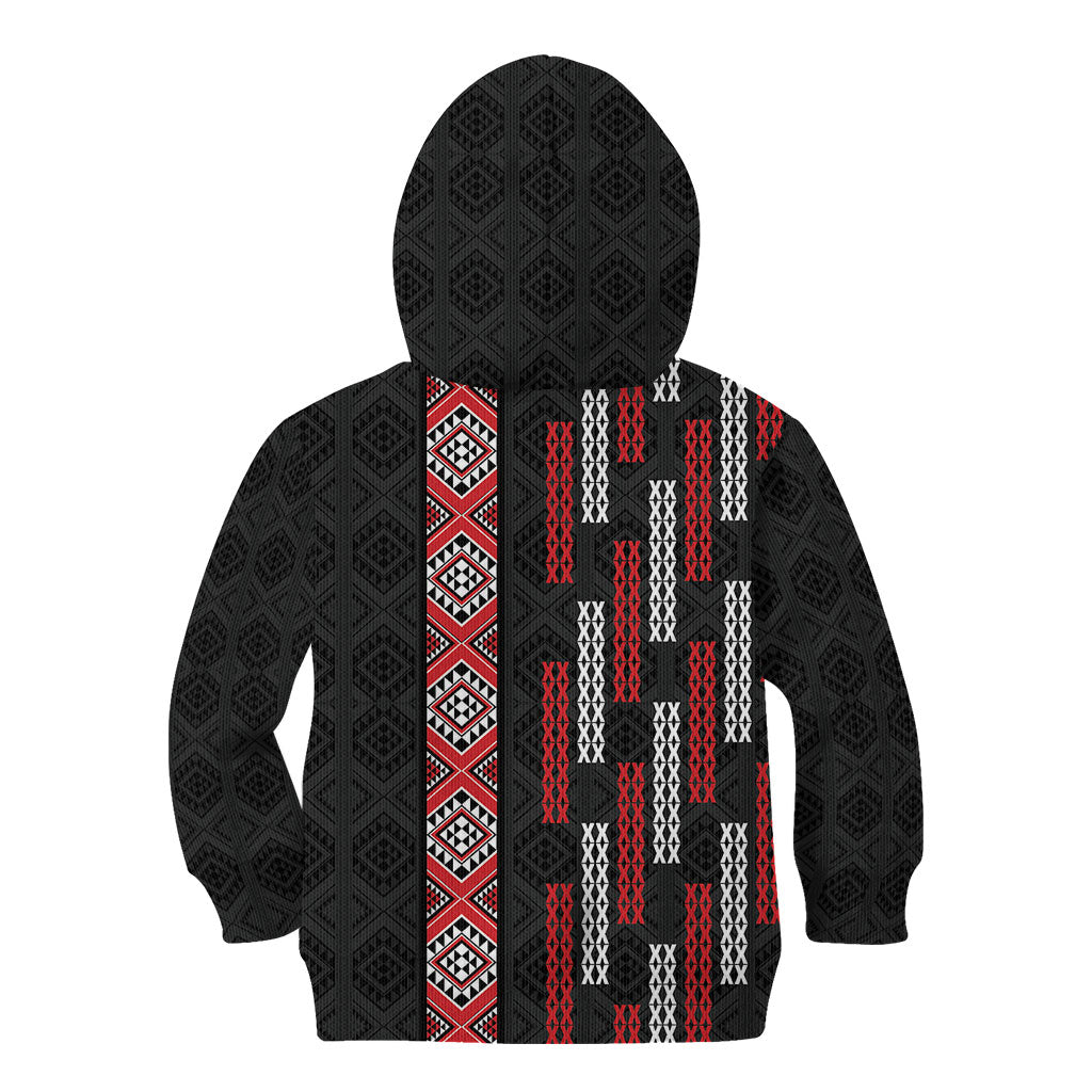 Roimata Toroa Maori Taniko Inspired New Zealand Kid Hoodie