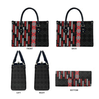 Roimata Toroa Maori Taniko Inspired New Zealand Leather Bag