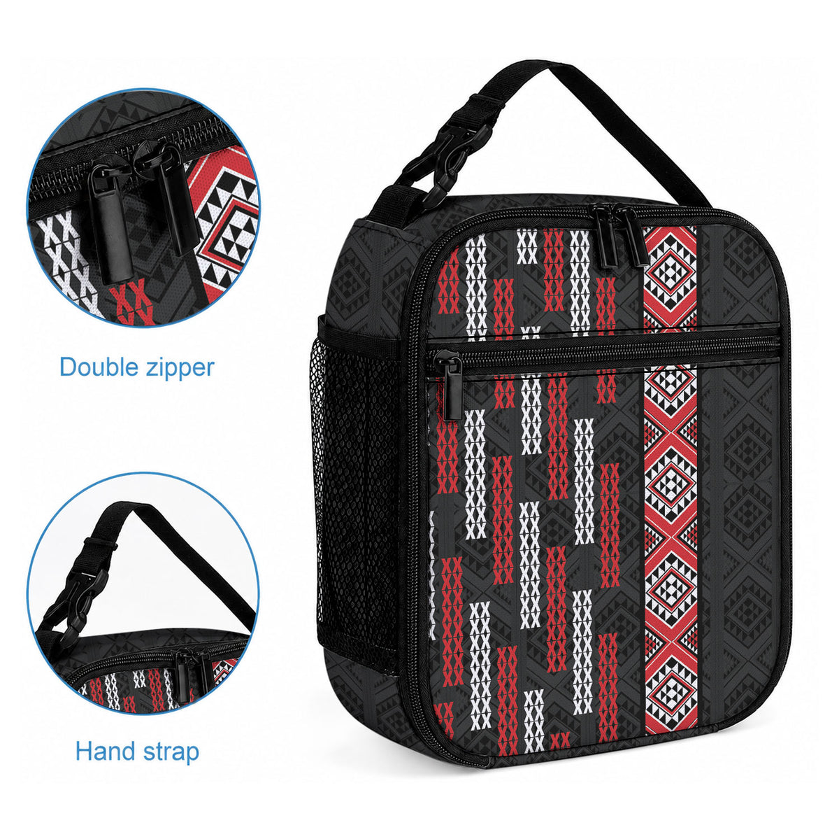 Roimata Toroa Maori Taniko Inspired New Zealand Lunch Bag