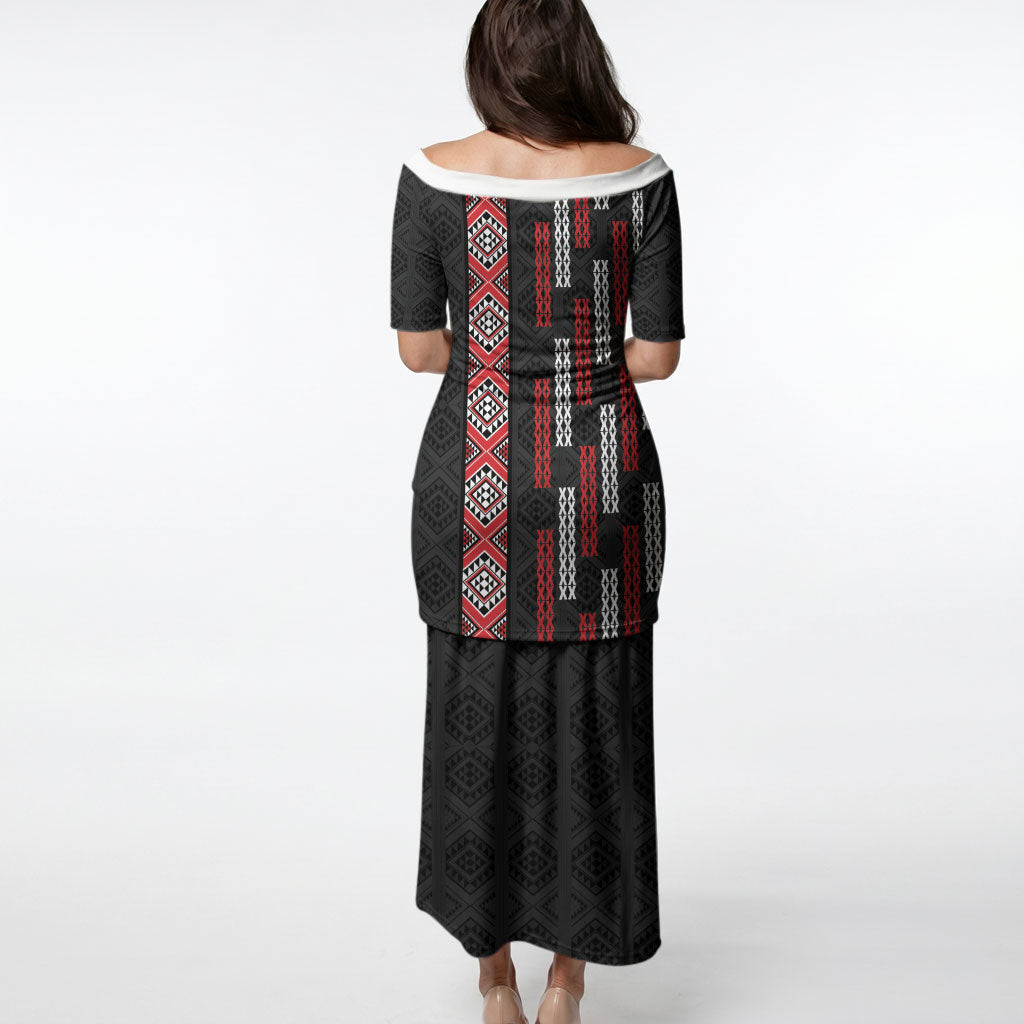 Roimata Toroa Maori Taniko Inspired New Zealand Puletasi