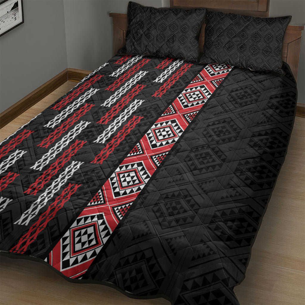 Roimata Toroa Maori Taniko Inspired New Zealand Quilt Bed Set