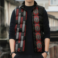 Roimata Toroa Maori Taniko Inspired New Zealand Sleeveless Puffer Jacket