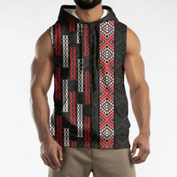 Roimata Toroa Maori Taniko Inspired New Zealand Sleeveless Zip Hoodie