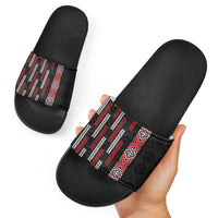 Roimata Toroa Maori Taniko Inspired New Zealand Slide Sandals