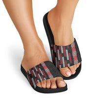 Roimata Toroa Maori Taniko Inspired New Zealand Slide Sandals