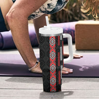 Roimata Toroa Maori Taniko Inspired New Zealand Tumbler With Handle