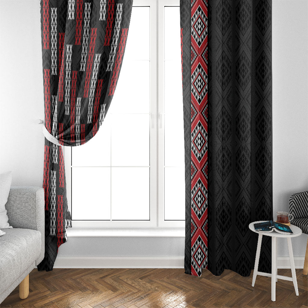 Roimata Toroa Maori Taniko Inspired New Zealand Window Curtain