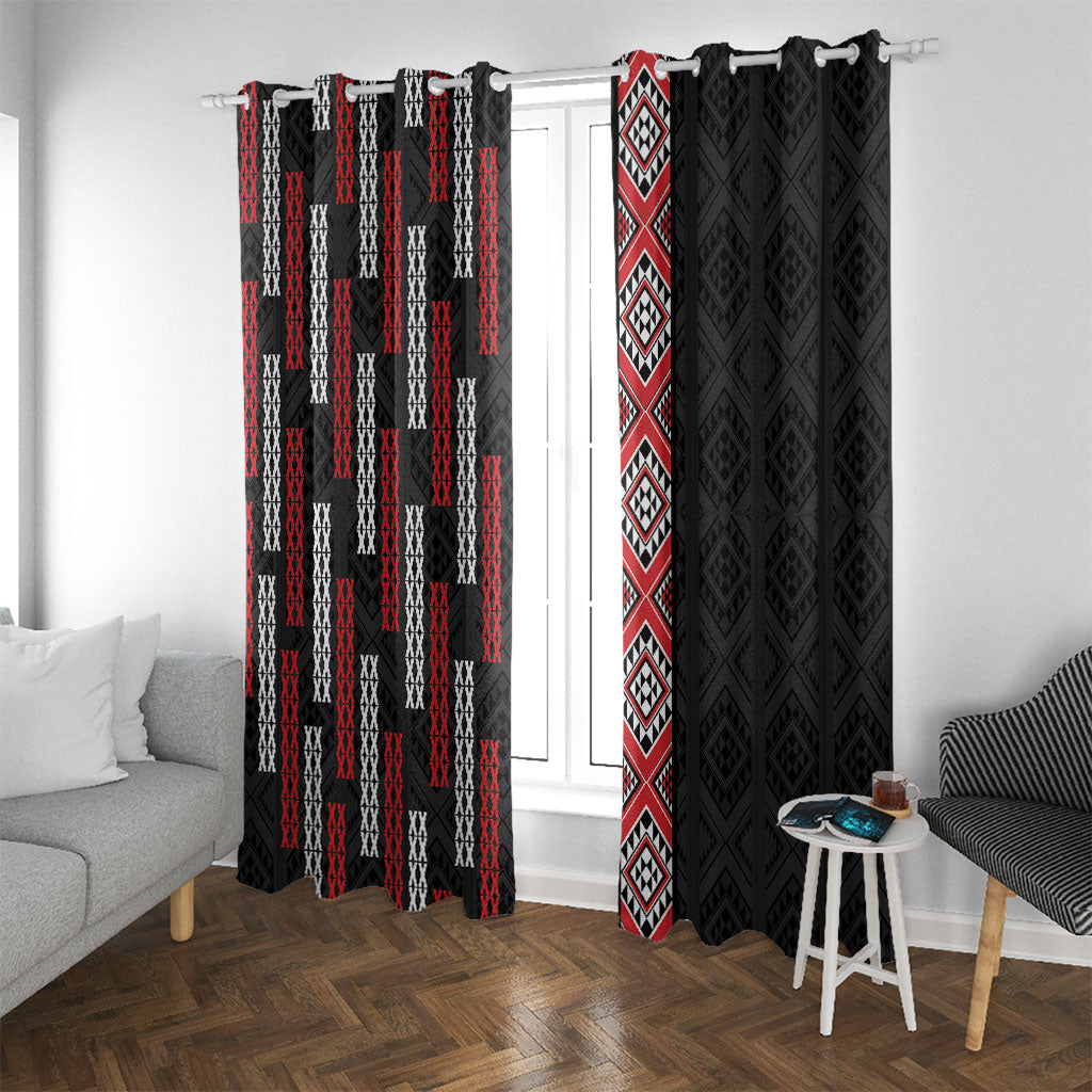Roimata Toroa Maori Taniko Inspired New Zealand Window Curtain