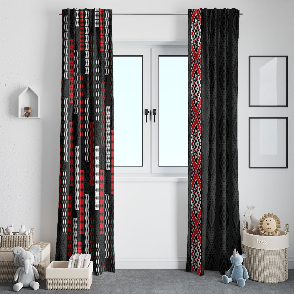 Roimata Toroa Maori Taniko Inspired New Zealand Window Curtain