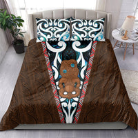 New Zealand Whakairo Bedding Set Tiki Maori Carving Taniko Motifs