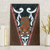 New Zealand Whakairo Canvas Wall Art Tiki Maori Carving Taniko Motifs