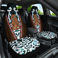 New Zealand Whakairo Car Seat Cover Tiki Maori Carving Taniko Motifs