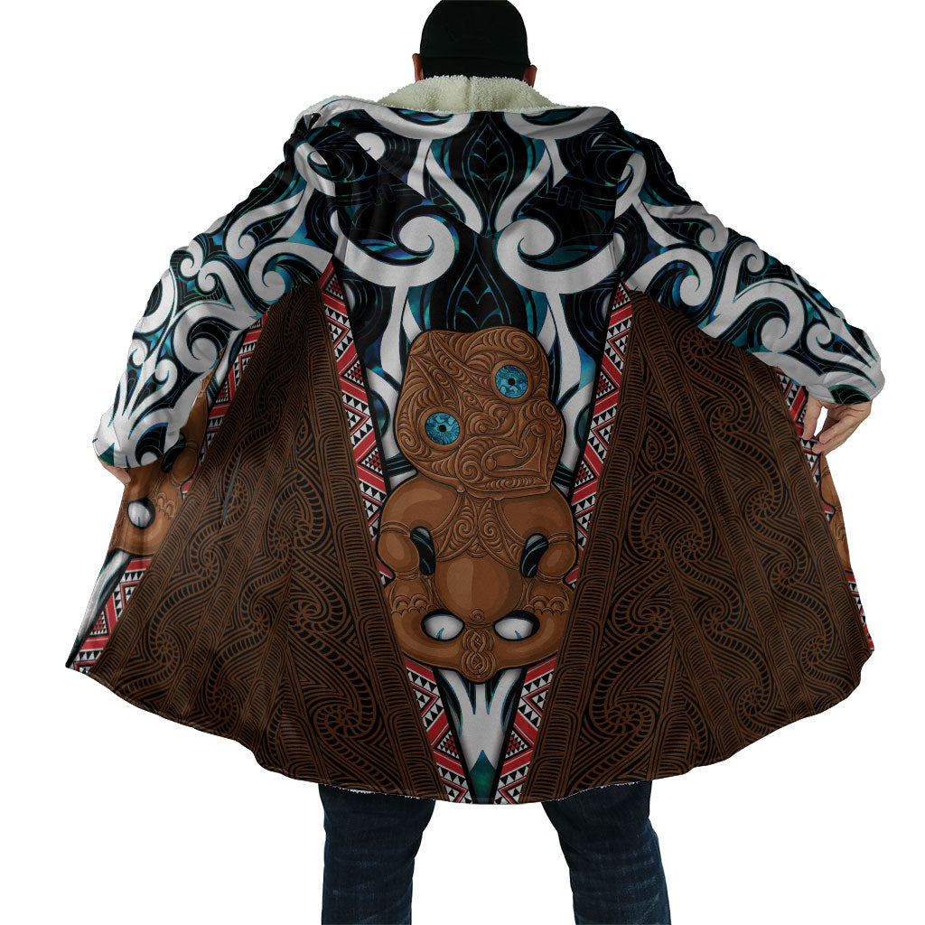 New Zealand Whakairo Cloak Tiki Maori Carving Taniko Motifs
