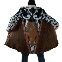 New Zealand Whakairo Cloak Tiki Maori Carving Taniko Motifs