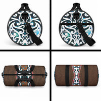 New Zealand Whakairo Duffle Bag Tiki Maori Carving Taniko Motifs