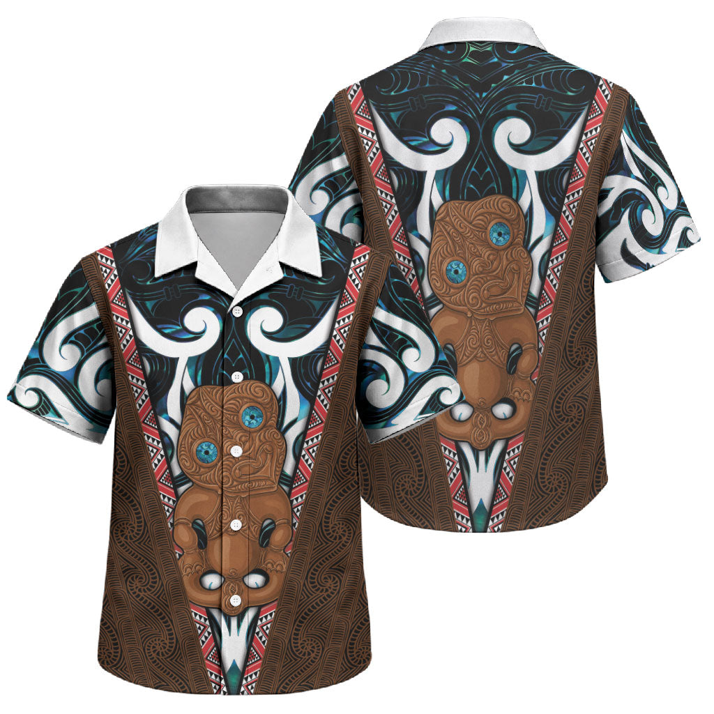 New Zealand Whakairo Family Matching Summer Maxi Dress and Hawaiian Shirt Tiki Maori Carving Taniko Motifs