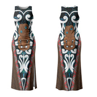New Zealand Whakairo Family Matching Tank Maxi Dress and Hawaiian Shirt Tiki Maori Carving Taniko Motifs