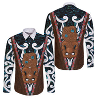 New Zealand Whakairo Family Matching Tank Maxi Dress and Hawaiian Shirt Tiki Maori Carving Taniko Motifs