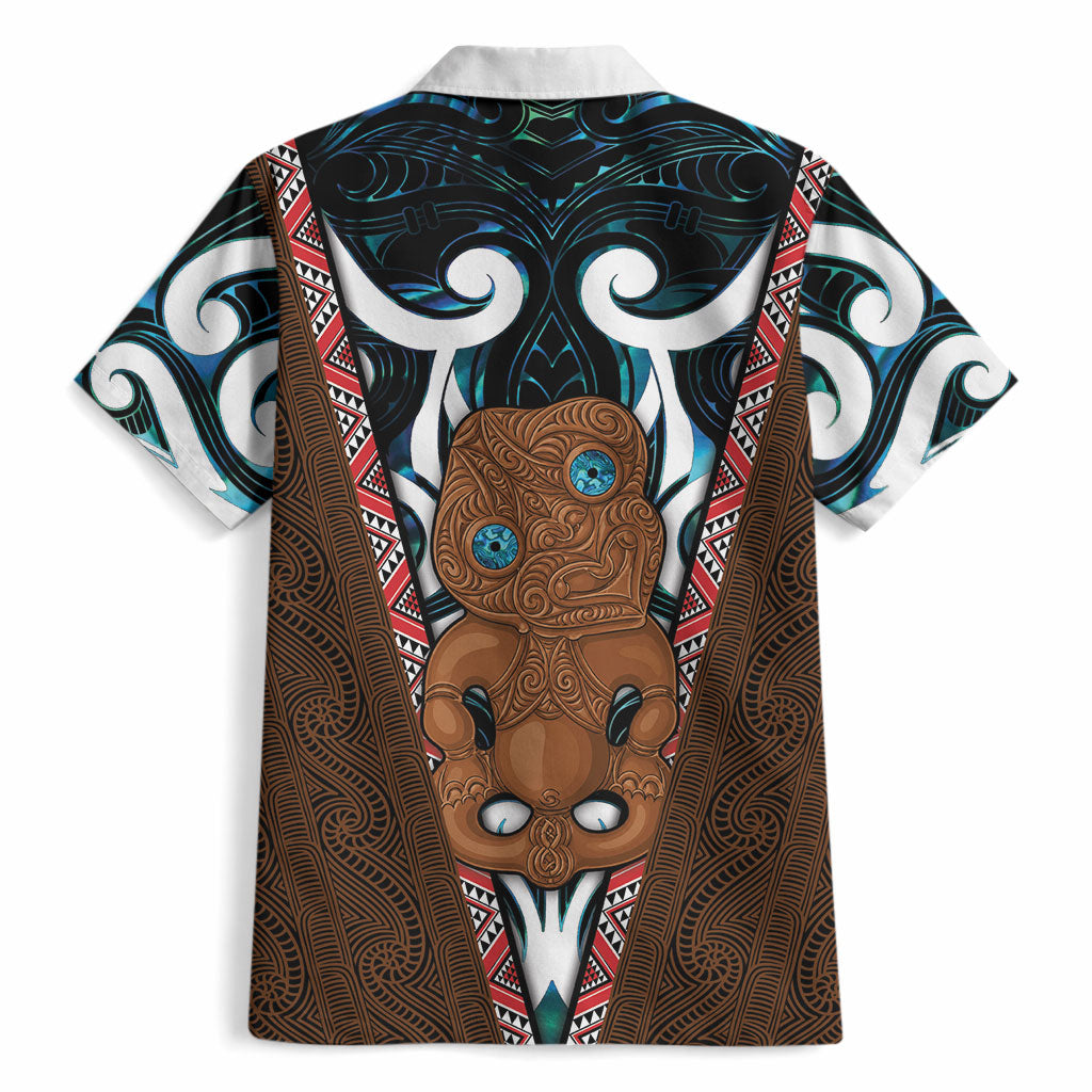New Zealand Whakairo Hawaiian Shirt Tiki Maori Carving Taniko Motifs