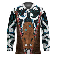 New Zealand Whakairo Hockey Jersey Tiki Maori Carving Taniko Motifs