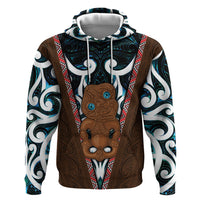 New Zealand Whakairo Hoodie Tiki Maori Carving Taniko Motifs