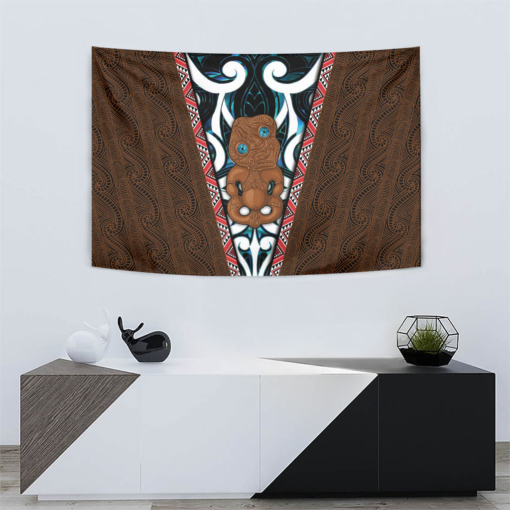 New Zealand Whakairo Tapestry Tiki Maori Carving Taniko Motifs