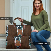 New Zealand Whakairo Travel Bag Tiki Maori Carving Taniko Motifs